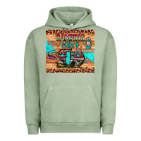 Pigment Oil Green camping vibes Urban Hoodie - JahusDesignShop