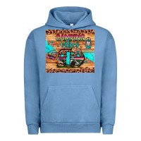 Pigment Pebble Blue camping vibes Urban Hoodie - JahusDesignShop
