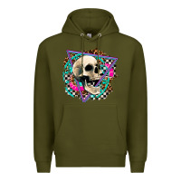 Army Green race skull Premium Hoodie - AdoDesignShop