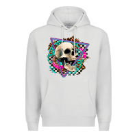 Dove Grey race skull Premium Hoodie - AdoDesignShop