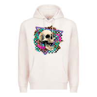 Pale Pink race skull Premium Hoodie - AdoDesignShop