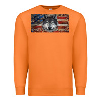 Carrot Wolf with american flag and leopard Premium Sweatshirt - RanaPortraitStore
