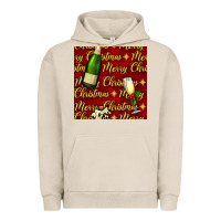 Pigment French Oak merry christmas champagne seamless pattern Urban Hoodie - BundleAndBundleShop