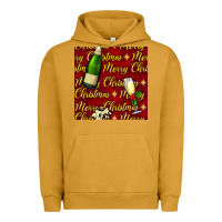 Pigment Peanut Butter merry christmas champagne seamless pattern Urban Hoodie - BundleAndBundleShop