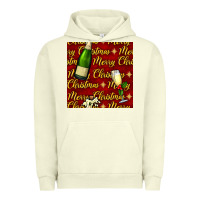 Pigment Pistachio merry christmas champagne seamless pattern Urban Hoodie - BundleAndBundleShop