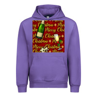 Tulip merry christmas champagne seamless pattern Urban Hoodie - BundleAndBundleShop