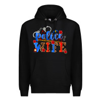 Black police wife Premium Hoodie - AdoDesignShop