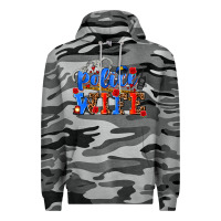 Slate Camo police wife Premium Hoodie - AdoDesignShop