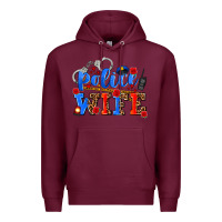 Burgundy police wife Premium Hoodie - AdoDesignShop