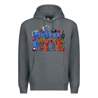 Rock police wife Premium Hoodie - AdoDesignShop
