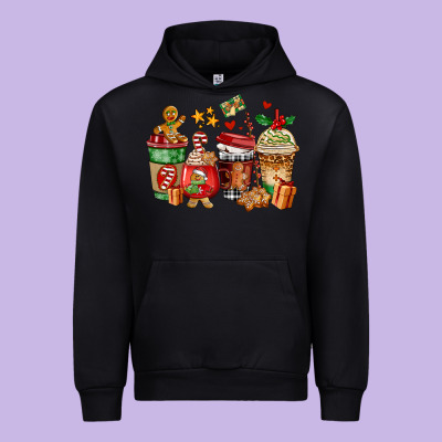 Christmas Cookie Coffee Cups Urban Hoodie Designed By Adodesignshop