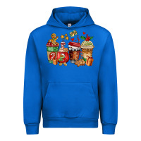 Cobalt christmas cookie coffee cups Urban Hoodie - AdoDesignShop