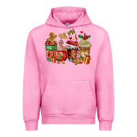 Fuchsia Pink christmas cookie coffee cups Urban Hoodie - AdoDesignShop