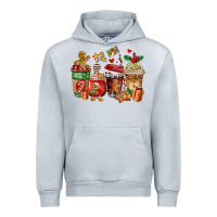 Heather Grey christmas cookie coffee cups Urban Hoodie - AdoDesignShop