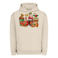 Pigment French Oak christmas cookie coffee cups Urban Hoodie - AdoDesignShop
