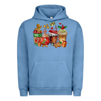 Pigment Pebble Blue christmas cookie coffee cups Urban Hoodie - AdoDesignShop