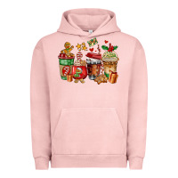 Pigment Salmon christmas cookie coffee cups Urban Hoodie - AdoDesignShop