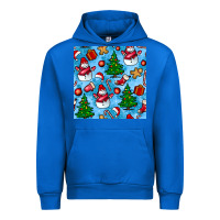 Cobalt christmas trees and snow seamless pattern Urban Hoodie - BundleAndBundleShop