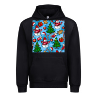 Foreset Green christmas trees and snow seamless pattern Urban Hoodie - BundleAndBundleShop