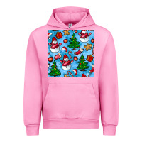 Fuchsia Pink christmas trees and snow seamless pattern Urban Hoodie - BundleAndBundleShop