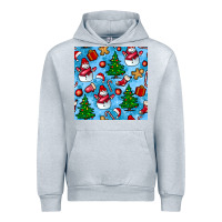 Heather Grey christmas trees and snow seamless pattern Urban Hoodie - BundleAndBundleShop