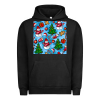 Pigment Black christmas trees and snow seamless pattern Urban Hoodie - BundleAndBundleShop
