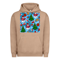Pigment Burro christmas trees and snow seamless pattern Urban Hoodie - BundleAndBundleShop