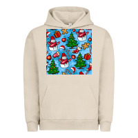Pigment French Oak christmas trees and snow seamless pattern Urban Hoodie - BundleAndBundleShop