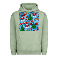 Pigment Oil Green christmas trees and snow seamless pattern Urban Hoodie - BundleAndBundleShop