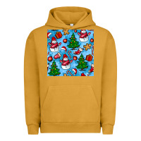 Pigment Peanut Butter christmas trees and snow seamless pattern Urban Hoodie - BundleAndBundleShop