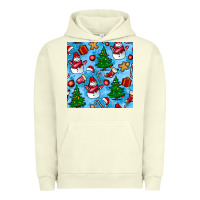 Pigment Pistachio christmas trees and snow seamless pattern Urban Hoodie - BundleAndBundleShop