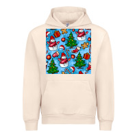 Sandshell christmas trees and snow seamless pattern Urban Hoodie - BundleAndBundleShop