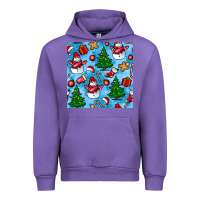 Tulip christmas trees and snow seamless pattern Urban Hoodie - BundleAndBundleShop
