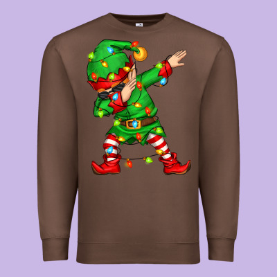 Dabbing Elf Premium Sweatshirt Designed By Zillion Design Studio