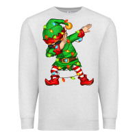 Oatmeal Heather dabbing elf Premium Sweatshirt - Zillion Design Studio