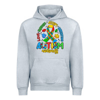 Heather Grey love support accept understand autism awareness Urban Hoodie - Artiststas