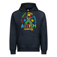 Navy love support accept understand autism awareness Urban Hoodie - Artiststas