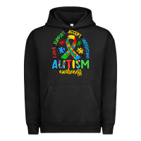 Pigment Black love support accept understand autism awareness Urban Hoodie - Artiststas