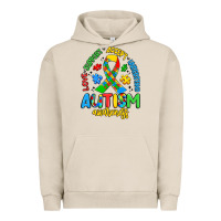 Pigment French Oak love support accept understand autism awareness Urban Hoodie - Artiststas