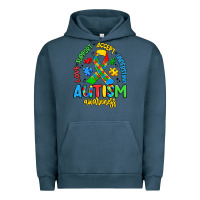 Pigment Midnight Navy love support accept understand autism awareness Urban Hoodie - Artiststas