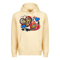 Pina Colada western leopard  police   hearts Premium Hoodie - AdoDesignShop