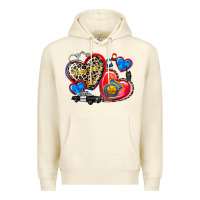 Sandshell western leopard  police   hearts Premium Hoodie - AdoDesignShop