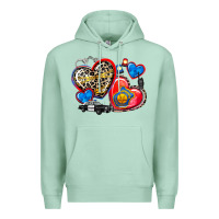 Seafoam western leopard  police   hearts Premium Hoodie - AdoDesignShop