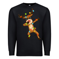 Black dabbing deer Premium Sweatshirt - Zillion Design Studio