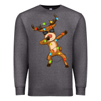 Charcoal Heather dabbing deer Premium Sweatshirt - Zillion Design Studio