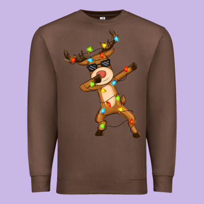 Dabbing Deer Premium Sweatshirt Designed By Zillion Design Studio