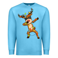 Ocean Blue dabbing deer Premium Sweatshirt - Zillion Design Studio