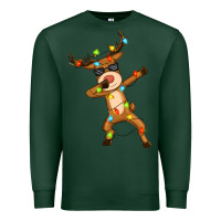 Sports Green dabbing deer Premium Sweatshirt - Zillion Design Studio