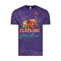 Cloud Purple flamingo flocking fabulous Vintage Tee - Artiststas