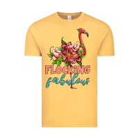 Vintage Mustard flamingo flocking fabulous Vintage Tee - Artiststas